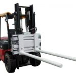 Pinces à bras à manoeuvre latérale avec chariot élévateur